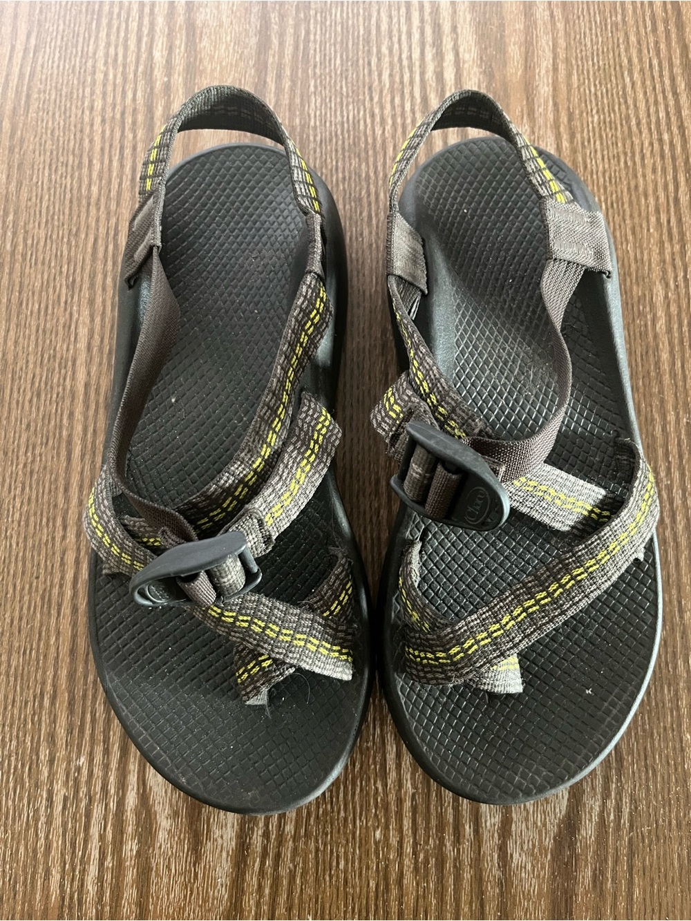 Chaco Men's Brown and Yellow Strapped Sandals size 9